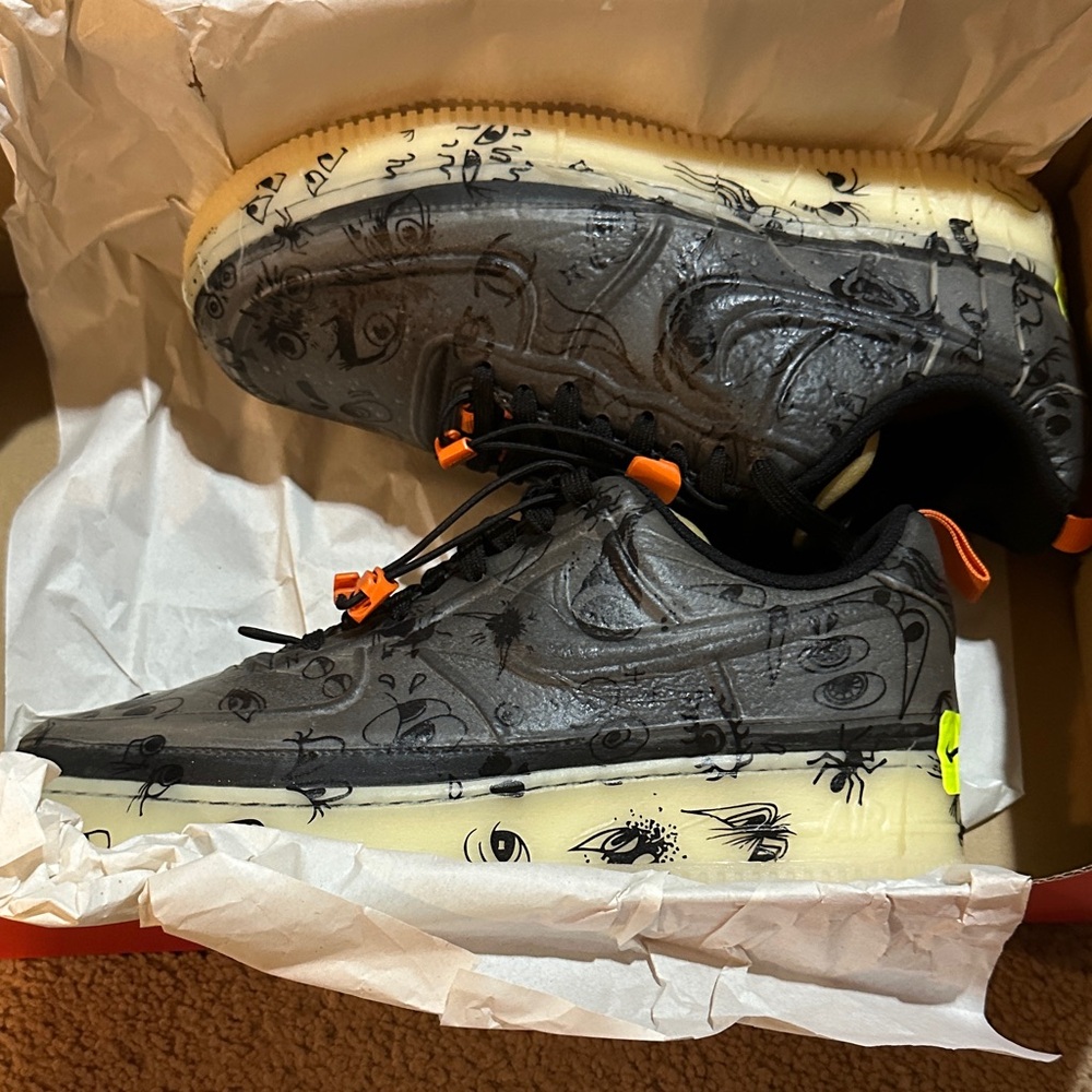 Nike Gray and Black Men's Sneakers customs